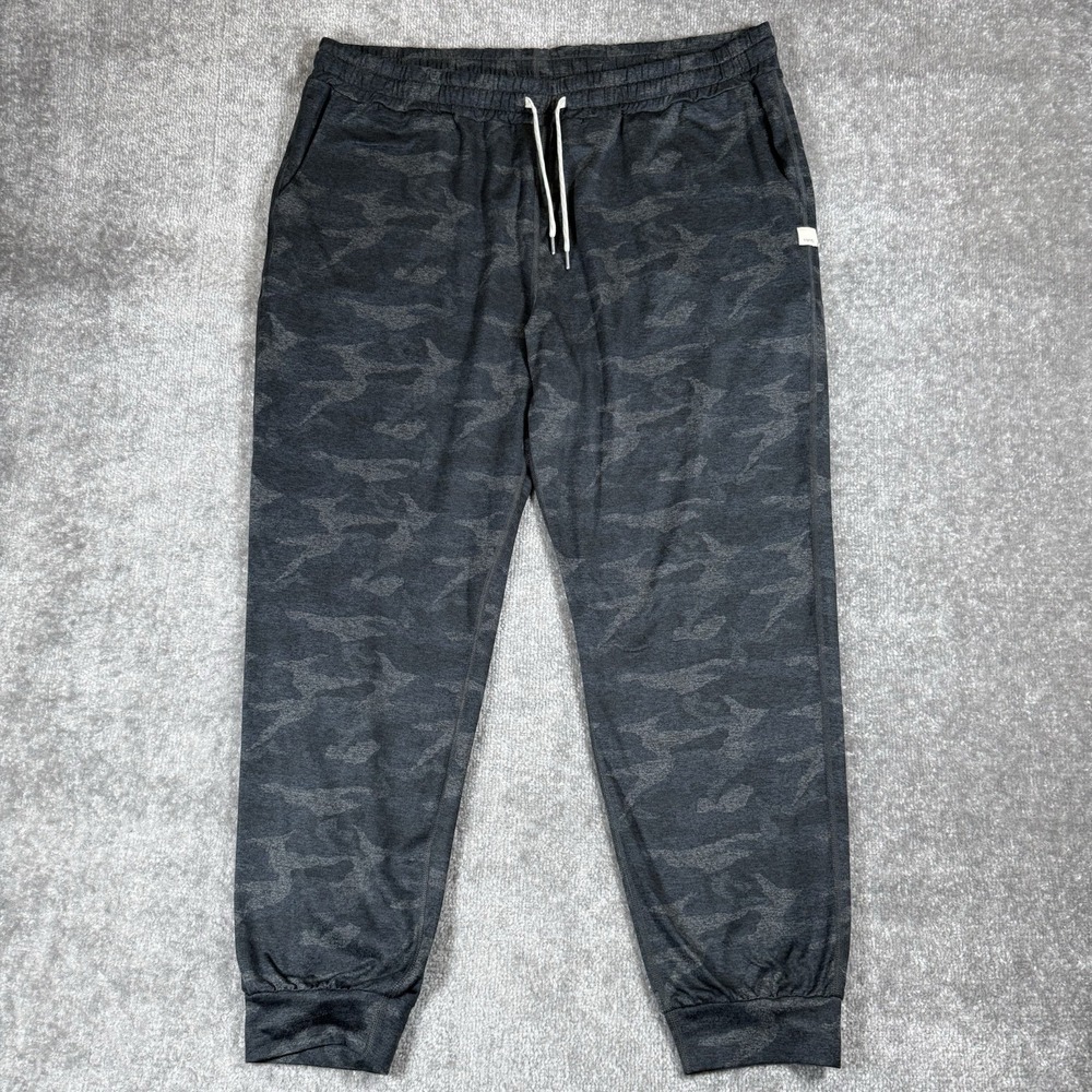 Vuori Joggers Men's XL Black Camoflauge Athleisure Performance Athletic Gym